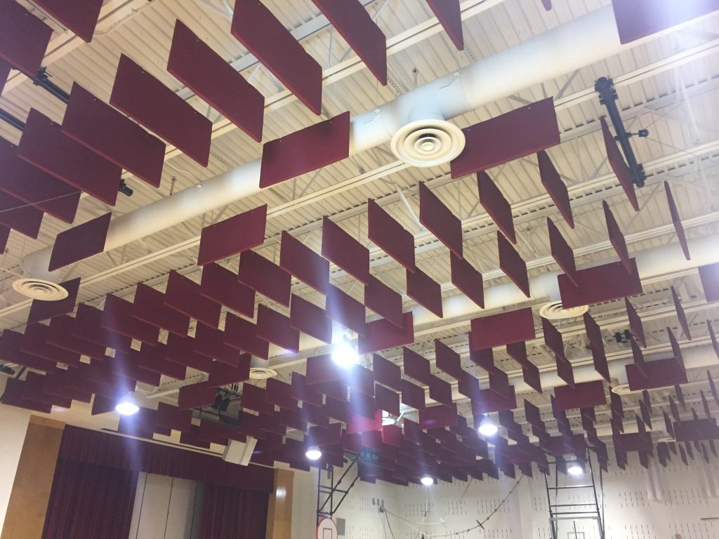 Acoustic Sound Baffles Hanging From Ceiling Control Room Echoes Netwell